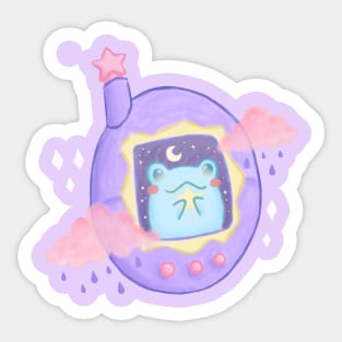 Tamagotchi Frog Retro Sticker